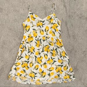 H&M Cute Lemon Print Mini Dress - 12